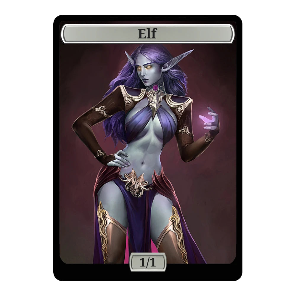 Dark Elf — Replica — Title + P/T — Elf 1/1