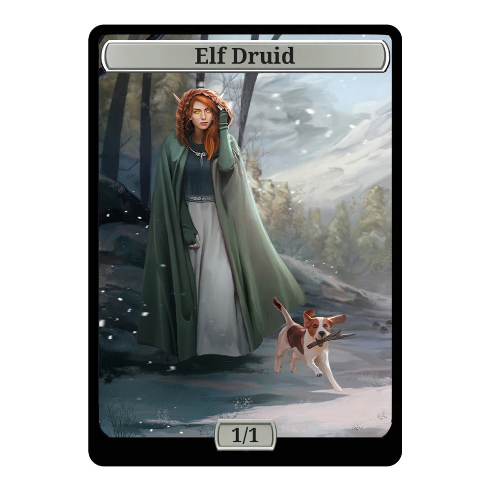 Snow Elf — Replica — Title + P/T — Elf Druid 1/1