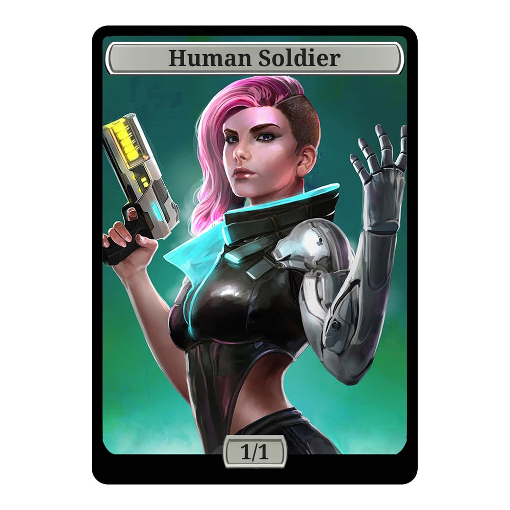 CyberPunk — Replica — Title + P/T — Human Soldier 1/1
