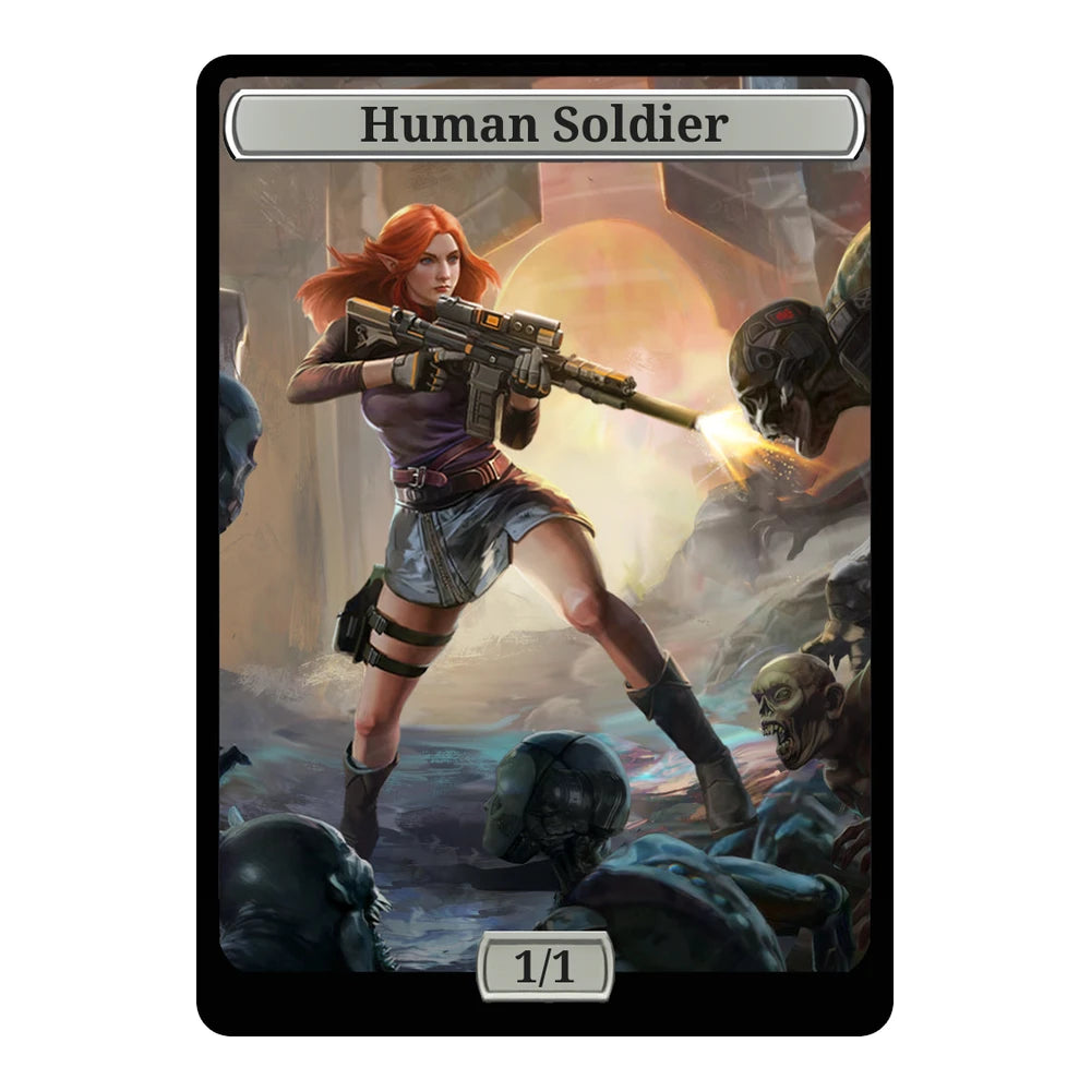 Sci Fi Battle Shooter — Replica — Title + P/T — Human Soldier 1/1